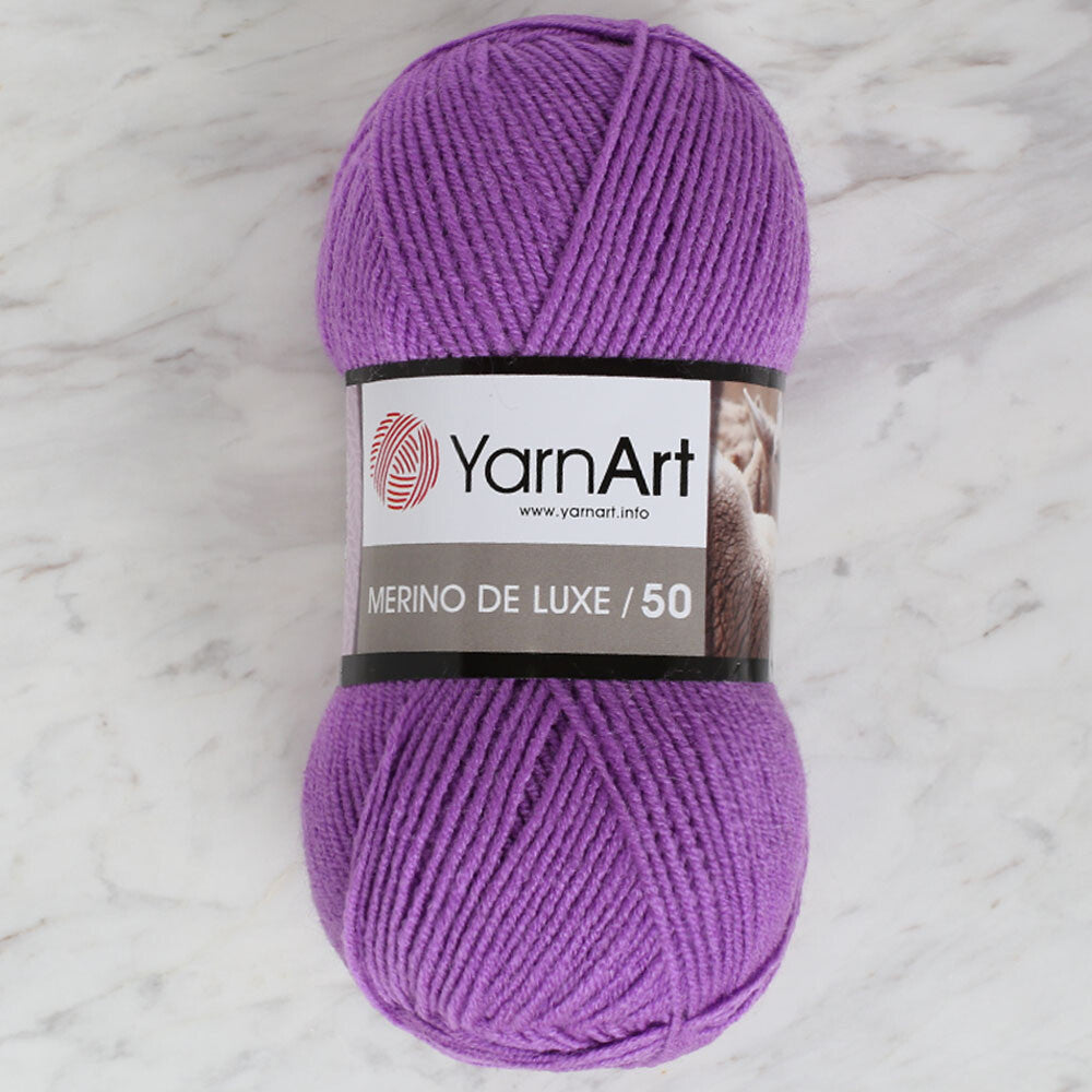 Yarnart Merino De Lüx 50 Mor El Örgü İpi - 9561